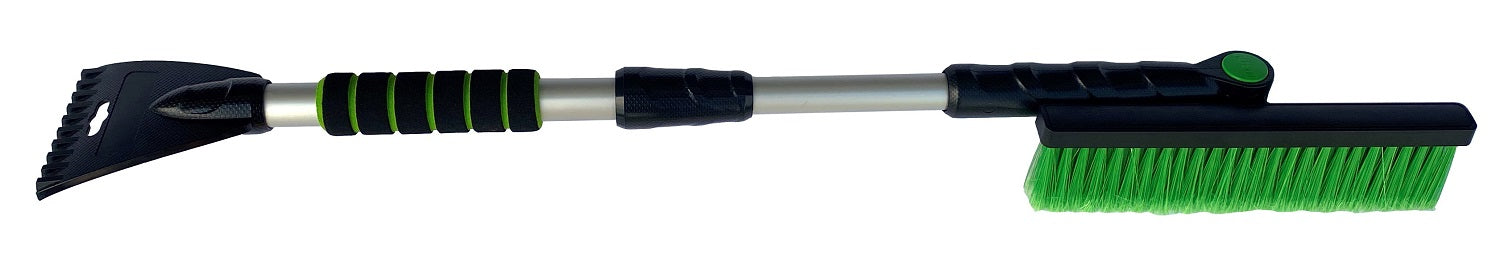 Teleskopisk isskraber med børste og drejehoved