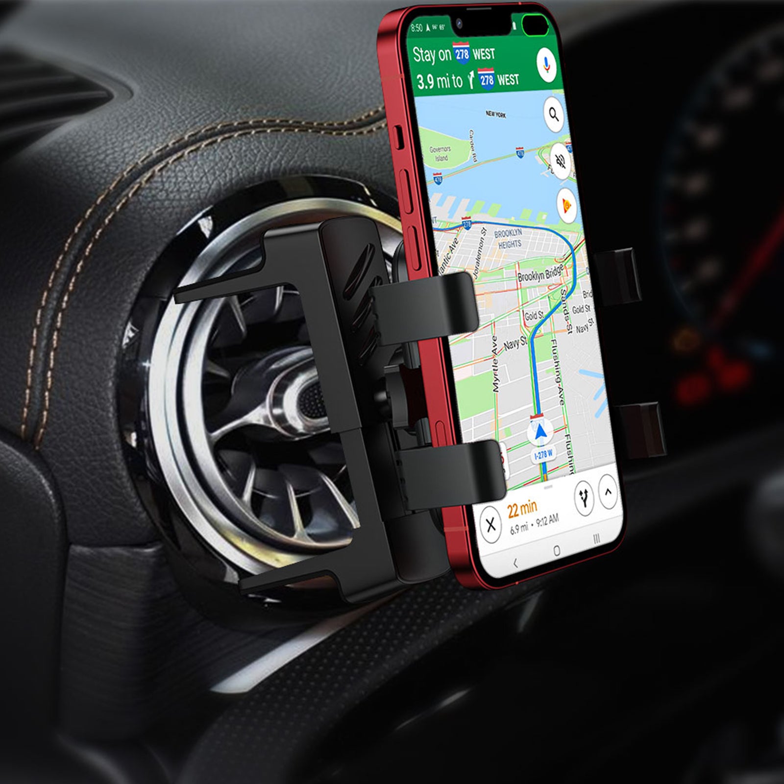 mobilholder til rund luftkanal