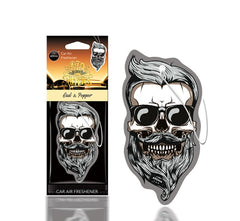 Auto luchtverfrisser met Dia de los Muertos Skull-design en Oud & Pepper-geur