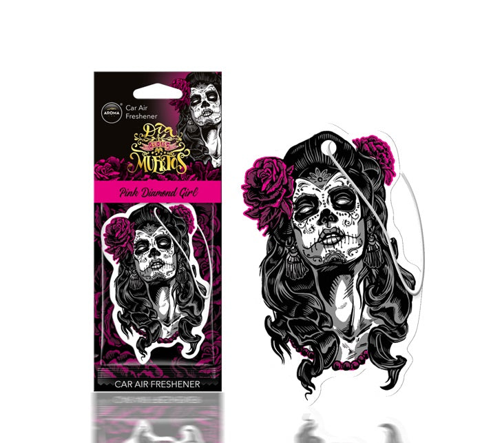 Aroma Car Dia de los Muertos Pink Diamond Girl luchtverfrisser voor in de auto