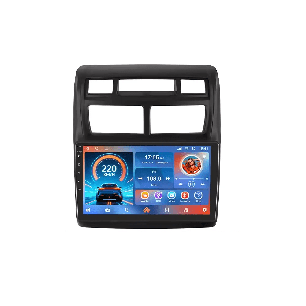 Kia Sportage 07-12 - 9" Radio m. Apple CarPlay og Android Auto med touchskærm og fleksibel plastikfront