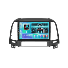 Hyundai Santa Fe 2006-2012 – 9" Radio m. Apple CarPlay og Android Auto, med stor touchskærm og intuitivt interface.