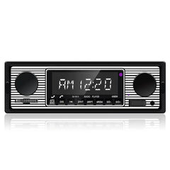 1 DIN autoradio met Bluetooth, USB & retro design – MP3-speler 