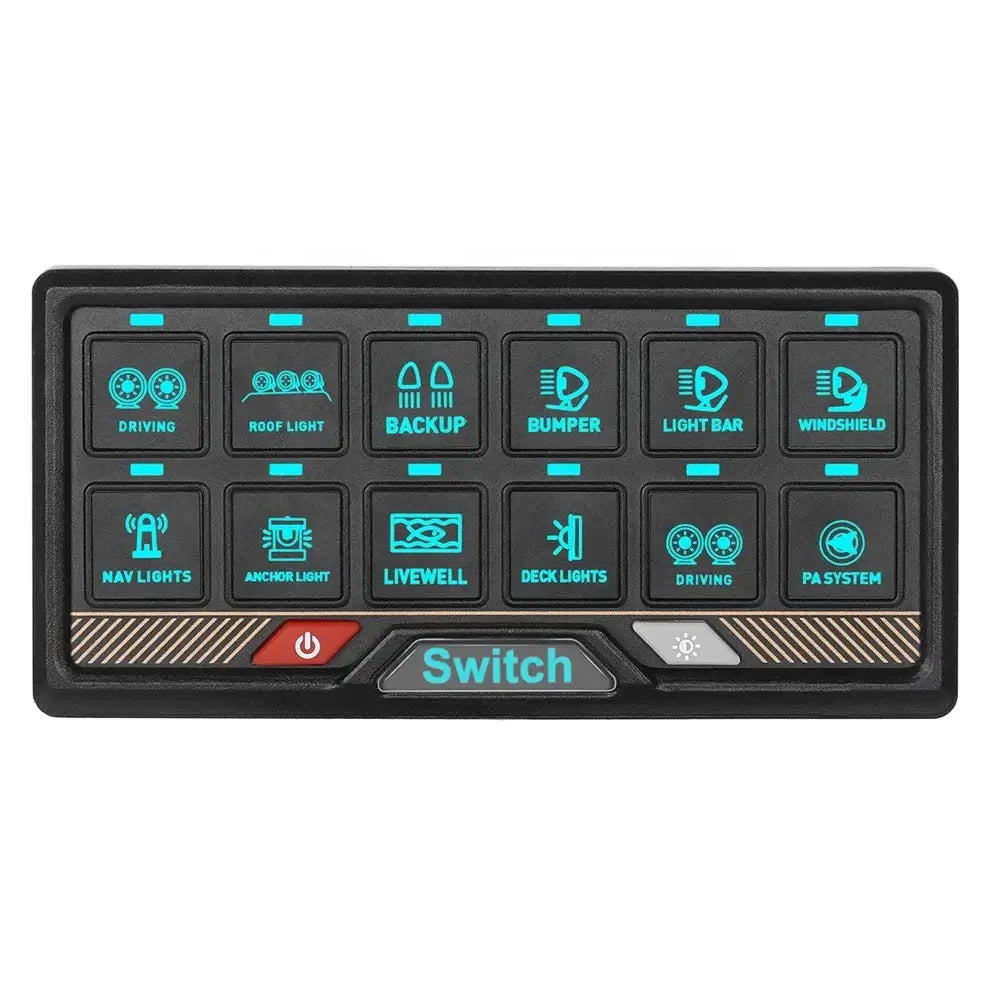 RGB 12-voudig schakelpaneel met touchbediening – 12V / 24V bedieningspaneel 