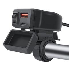 Motor USB-C & USB QC3.0 oplader met schakelaar 