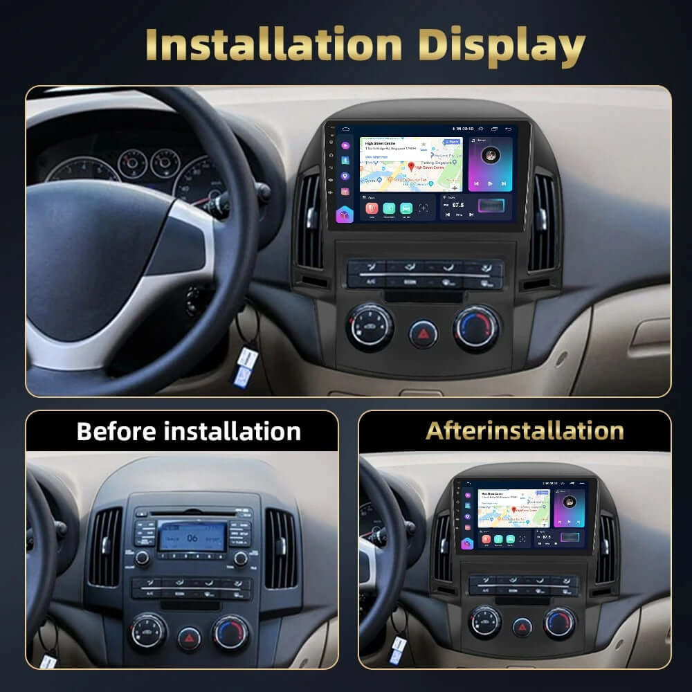 Hyundai I30 06-11 - 9" Radio m. Apple CarPlay og Android Auto – Bilmedie.dk