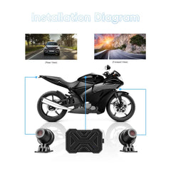 Motorfiets dashcam 1080P HD – voor- en achtercamera met DVR en WiFi 