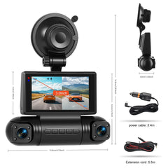 3" 2K dashcam met 4 camera’s – IPS-scherm, G-sensor & DVR-recorder 