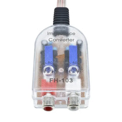 2-kanaals High to Low Converter – RCA line output adapter voor autoradio 