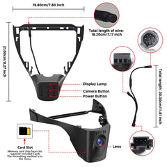 4K verborgen dashcam voor VW ID.3 / ID.4 & Audi Q4 e-tron 2021-2025 – Plug & Play 