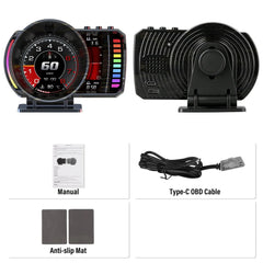 3.5" Head-Up Display (HUD) voor auto – digitale snelheidsmeter met OBD2 