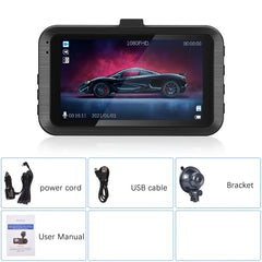 3,0" Full HD 1080P dashcam met dubbele camera 