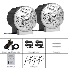 Motorluidsprekerset IP67 – waterdichte 12V Bluetooth-luidspreker met stuurbediening 