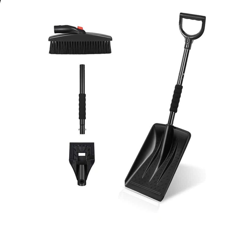 Vintersæt 3 i 1 med skovl, skraber og børste - komplet snefjernersæt med sneskovl, snebørste og isskraber.