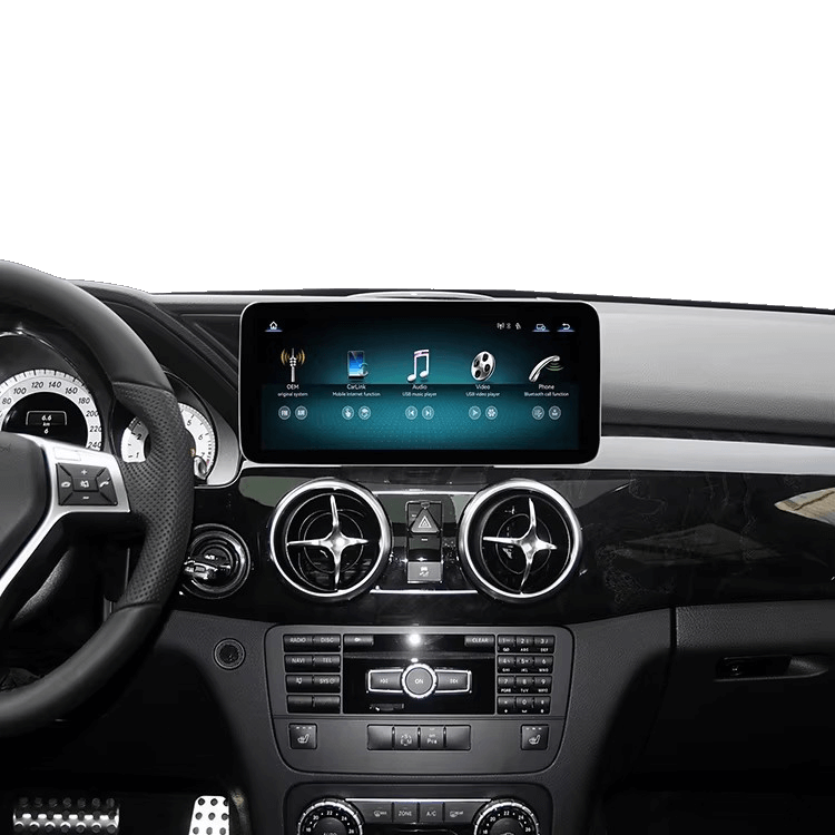 Mercedes-Benz GLK 08-15 – 10,25" radio met Apple CarPlay en Android Auto, naadloos geïntegreerd in het interieur