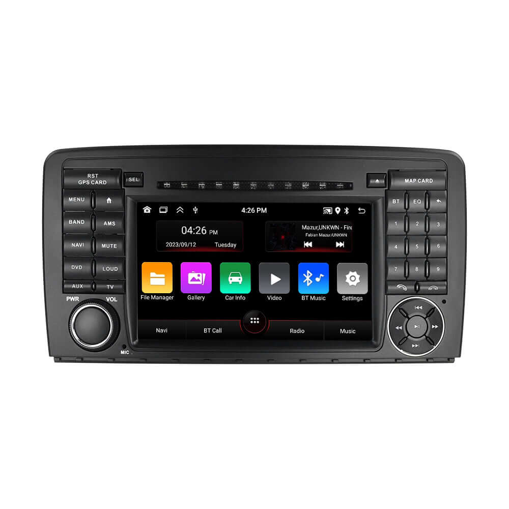 Mercedes R-Klasse – 7" Radio m. Apple CarPlay og Android Auto med touchscreen interface