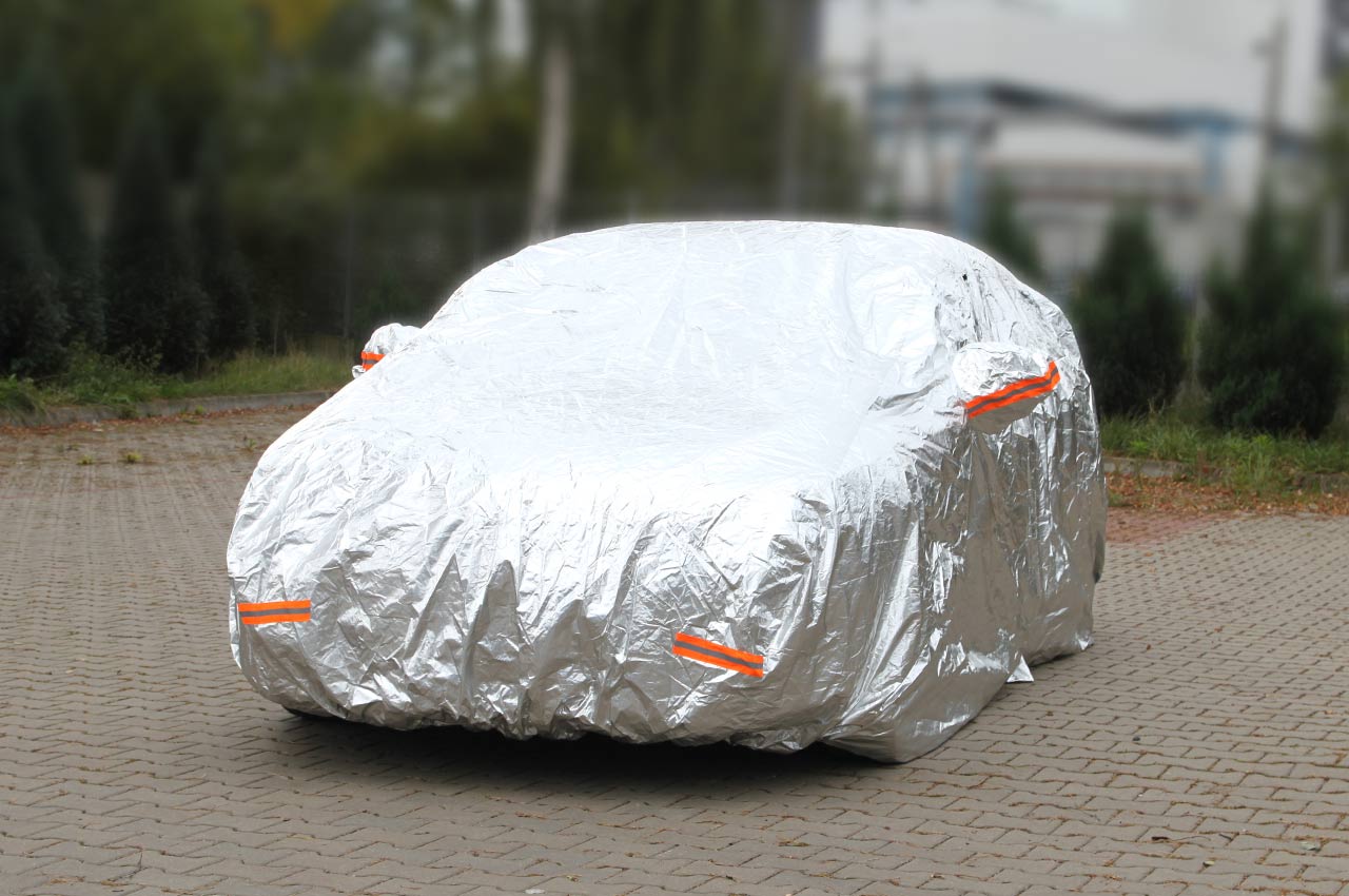Bilovertræk i aluminium med lynlås