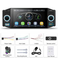 1-DIN autoradio 5" met Apple CarPlay & Android Auto (Draadloos) – Bluetooth, FM, USB 
