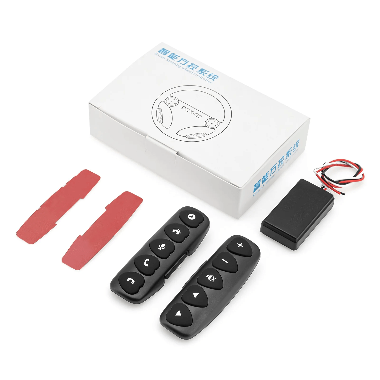 Draadloze stuurwielbediening met 10 knoppen – universele LED-afstandsbediening voor autoradio & navigatie met accessoires