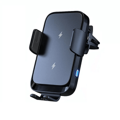 Draadloze autolader & telefoonhouder 15W – Automatische klem & 360° rotatie met dual-coil-technologie