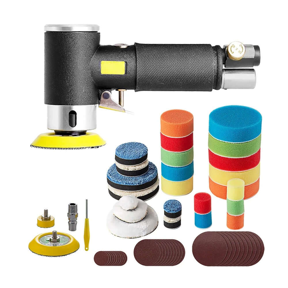 Pneumatische polijstmachine & mini luchtschuurmachine combo 1200 RPM 