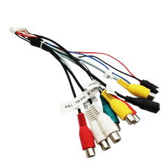 20 Pin RCA-lydkabel – til Bilmedie-radioer med forskellige tilslutninger til lyd og video.