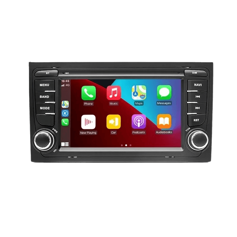 Audi A4 00-08 - 7" Radio m. Apple CarPlay og Android Auto (design 1) – Bilmedie.dk