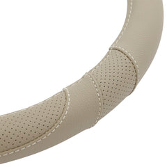 Beige stuurhoes van echt leer in maat M